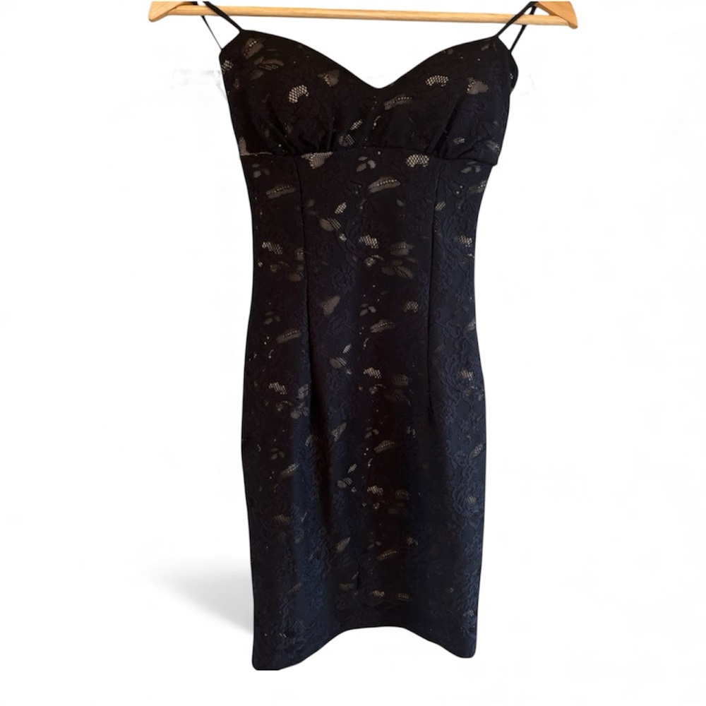 CCO Strapless Mystic Black Lace Dress